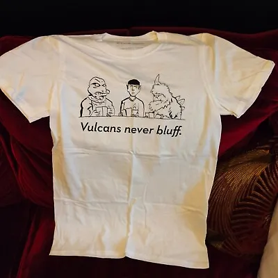 Buy Star Trek Spock Mindfulness Vulcans Never Bluff T-shirt Small 34  Chest NEW RARE • 12£