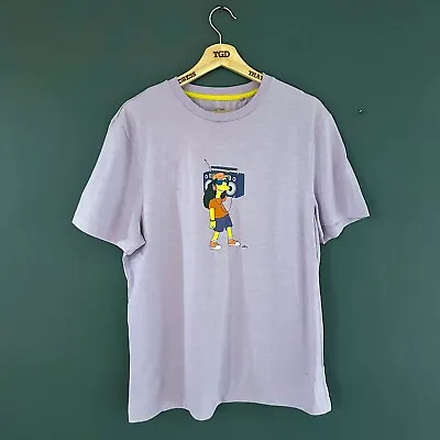 Buy Mens The Simpsons Purple Otto Cartoon Print Short Sleeved T-Shirt Top Size XL • 3.99£
