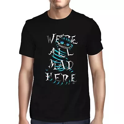Buy 1Tee Mens We're All Mad Here Cat T-Shirt • 7.99£