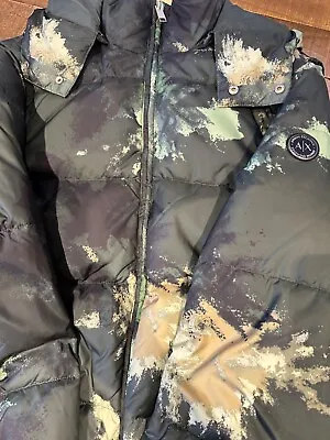 Buy Armani Exchange Winter Mens Jacket Meduim - Splotch Camouflage WW2 Pattern • 80£