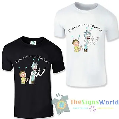 Buy New Rick And Morty Peace Among Worlds Comedy Science Fiction Unisex T Shirt Top • 9.99£