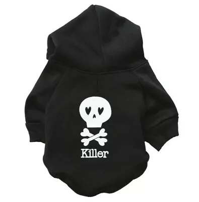 Buy Dog Black KILLER Puppy Clothes T-Shirt Coat Vest Top Hat Costumes Warmer Gift • 6.49£