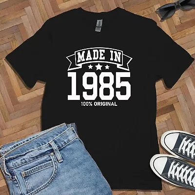 Buy MADE IN 1985 T-SHIRT (Gildan Birthday 37 Gift Dad Mom Present Celebration Party) • 14.99£