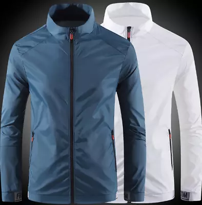 Buy Trendy Summer Ice Silk Breathable Men's Jacket Thin Fashion Sunwear Jacket • 11.88£