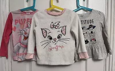 Buy 3x Disney, Carter’s Cute Cats Pyjamas Tops Bundle Girls Age 4, Aristocats Marie • 4.50£