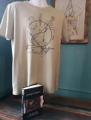 Buy The Hero's Journey Organic Eco  T-shirt Cosmic Symbology Alignment Sage Large  • 28£