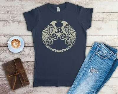 Buy Viking Raven Ladies Fitted T Shirt Sizes Small-2XL • 12.49£