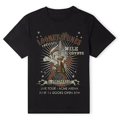 Buy Official Looney Tunes Wile E Coyote Guitar Arena Tour Unisex T-Shirt • 10.79£