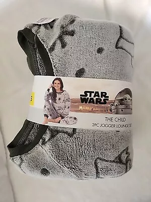 Buy NEW Disney Star Wars Grogu The Child 2 Pc Fleece Jogger Lounge Set Pajamas NWT S • 16.89£