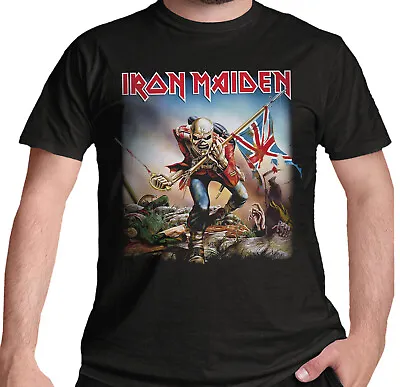 Buy Iron Maiden The Trooper T Shirt Official New Black Heavy Metal Rock Eddie S- 2XL • 14.94£
