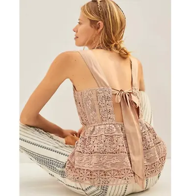 Buy New Anthropologie Forever That Girl Rose Lace Cami $98 SMALL Pink • 52.21£