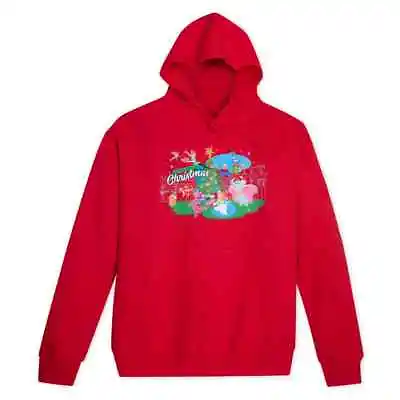 Buy 2023-XL~Disney Parks~Classics Christmas Holiday Pullover Hoodie 4 Adults~RED~NWT • 66.30£