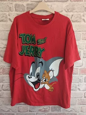 Buy Ladies Red Tom & Jerry T-Shirt Size 12/14 • 10£