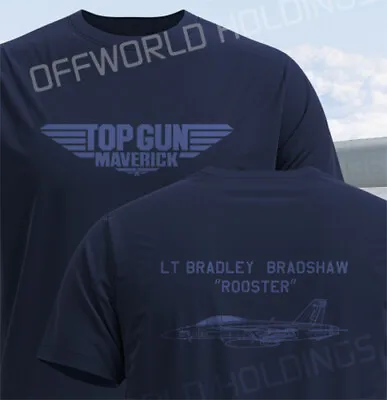 Buy TOP GUN MAVERICK ROOSTER LT BRADLEY BRADSHAW T-Shirt 2-sided F 18 U.S. HORNET • 30.30£