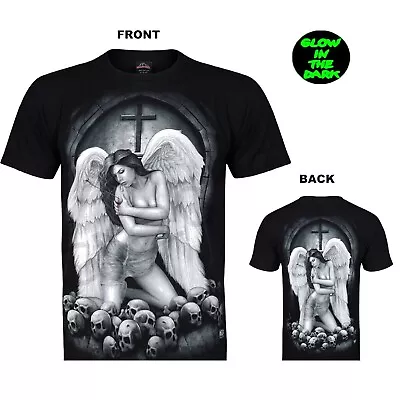Buy Unisex Men Ladies  T-shirt ANGEL Fallen Fairy Mystical Skull, Church • 11.99£