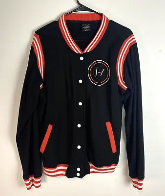 Buy Twenty One Pilots Varsity Jacket Juniors Size 2XL Adult Large Black Red Snap • 23.65£