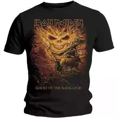 Buy Fanmade Iron Maiden Ghost Of The Navigator Steve Harris Official Tee T-Shirt  • 17£