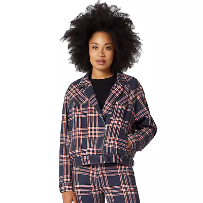 Buy Wrangler Women's Plaid Denim 80's Jacket - XS - Tartan Check Navy Red Cotton • 69.99£