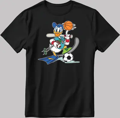 Buy Donald Duck Sports Short Sleeve White-Black Men's / Women's T Shirt N546 • 10£