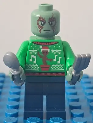 Buy Lego Minifigure Marvel - Drax Christmas Jumper With Utensils - 76231 • 5.79£