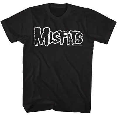 Buy The Misfits White Outline Band Logo Men's T Shirt Punk Rock Merch • 41.76£