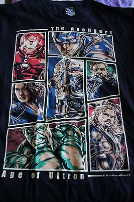 Buy Marvel Avengers Age Of Ultron T-Shirt 2XL XXL Captain America Thor  Hawkeye Hulk • 7.49£