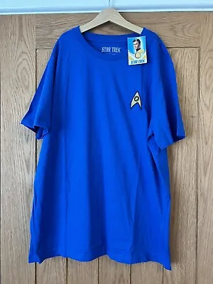 Buy Star Trek Embroidered Blue Mens T-shirt Size M • 7.99£