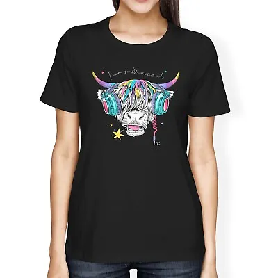 Buy 1Tee Womens Loose Fit I Am So Magical Highland Cattle Unicorn  T-Shirt • 8.99£
