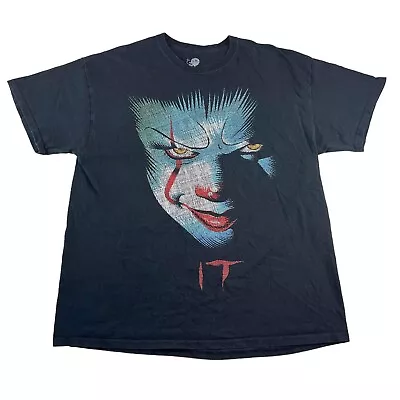 Buy IT Movie Official Pennywise Graph Puff Print Jacquard T-shirt XL Black Clown • 8.95£