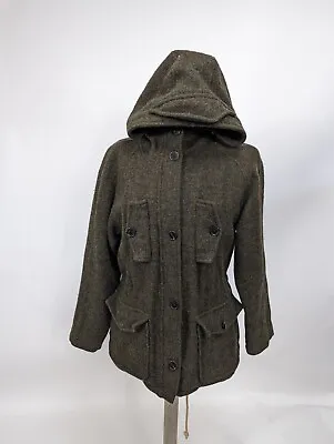 Buy Dr Martens Harris Tweed Duffle Coat Jacket Ladies Med Green Tweed UK10 *Rare*#1A • 150£