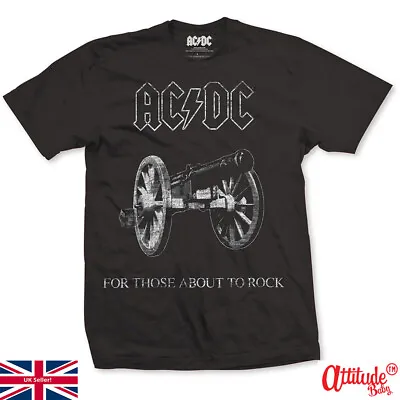 Buy ACDC Baby And Kids T Shirts-Licensed Official-ACDC For Those About To Rock-Black • 14£