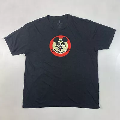 Buy Official Disney Dark Grey Mickey Mouse Mouseketeers T-Shirt , Size XXL • 12.95£