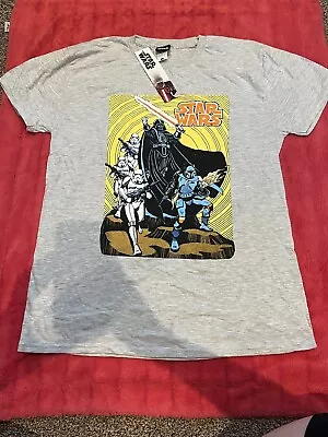 Buy Official Star Wars T-shirt Size L Darth Vader Boba Fett Classic Comic • 5£