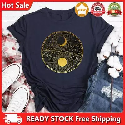 Buy Sun And Moon T Shirt Tee • 9.83£