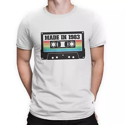 Buy 40th Birthday T-Shirt Made In 1983 Retro Funny Gift For Him Tape Mens Top Tee • 6.99£