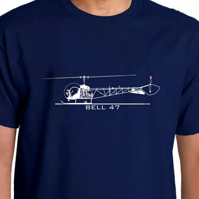 Buy Aeroclassic Bell 47 Classic Helicopter T-Shirt • 17.50£