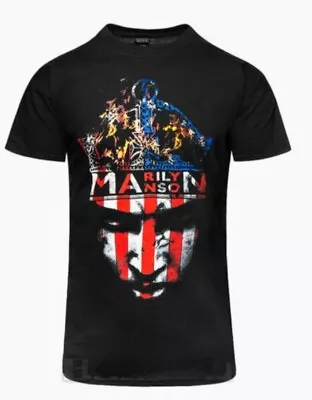 Buy Marilyn Manson T-Shirt Crown Rock Band New Black Official • 12.99£