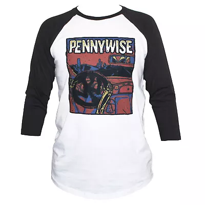 Buy Pennywise Hardcore Punk Rock T Shirt Unisex Baseball Top 3/4 Sleeve  • 21.15£