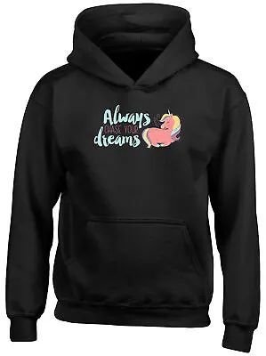 Buy Chase Your Dreams - Unicorn Childrens Kids Hooded Top Hoodie Boys Girls • 13.99£