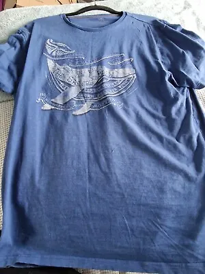 Buy Marks And Spencers Sz L Whale Blue T Shirt Top • 6£