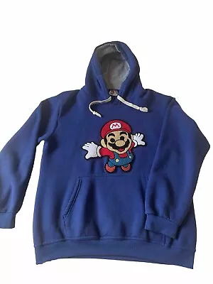 Buy Rare Royal Blue Baby Milo Super Mario Thick Fleece Hoodie Size Medium • 34.99£