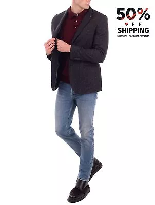 Buy RRP €215 LIU JO UOMO Blazer Jacket Size 50 / L Wool Blend Chevron Notch Lapel • 9.99£