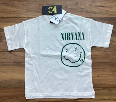 Buy BNWT Zara Nirvana Short Sleeved White T-Shirt (Boys) - Age 5 • 5£