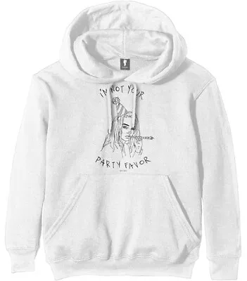 Buy Billie Eilish Party Favor White Pull Over Hoodie OFFICIAL • 28.69£