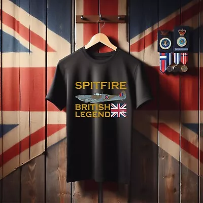 Buy Spitfire Tshirt, British Legend T-Shirt, Fighter Aircraft Royal Air Force Tshirt • 11.99£