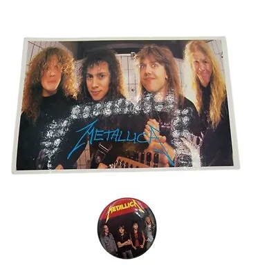 Buy Vintage METALLICA Original Pin Button Unused Postcard Lot Music Merch Metal  • 18.99£