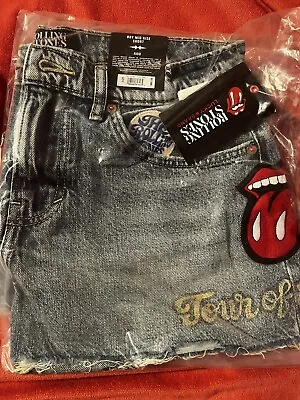 Buy Rolling Stones Lucky Brand Denim Shorts Women’s Size 25 - Band Tour Merch Jeans • 47.31£