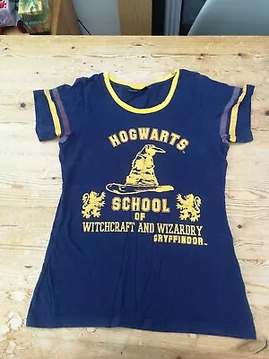 Buy Hogwarts Harry Potter Gryffindor Loungewear Pyjama Top Tshirt Size 6-8 XS • 3.50£