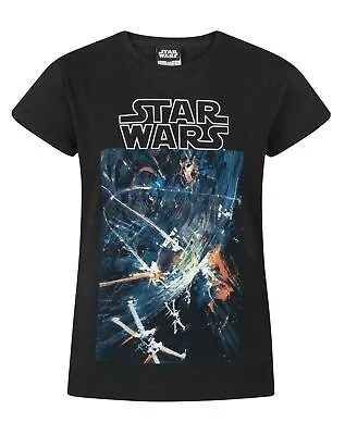 Buy Star Wars Death Star Black Short Sleeve Girl's T-Shirt • 10.99£