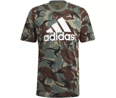 Buy Adidas Green Camouflage Men’s T-Shirt Size M • 15£